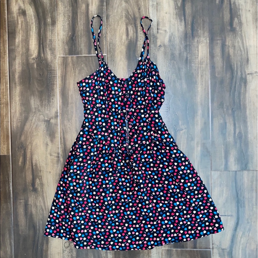 H&M multi color lock and key skater dress size 2